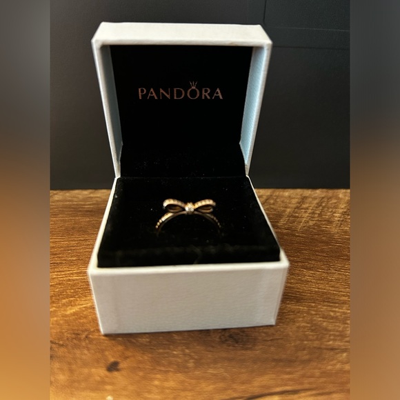 Rose Gold Pandora Bow Ring - Picture 3 of 4